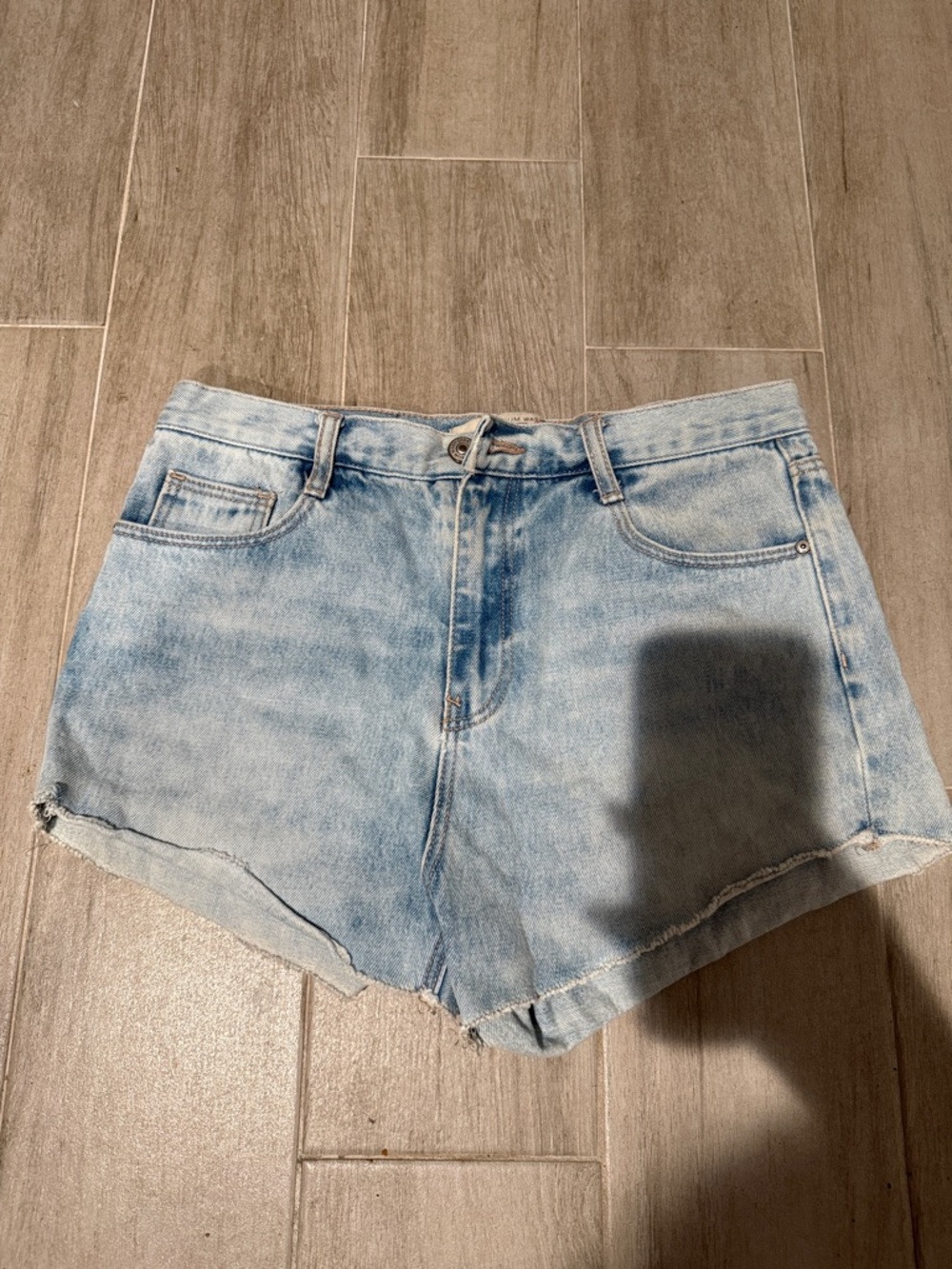 Zara Light Blue Denim High-Waist Women’s Shorts